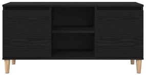 vidaXL Ντουλάπι TV Μαύρο 102 x 35 x 50 εκ. Επεξεργασμένο ξύλο