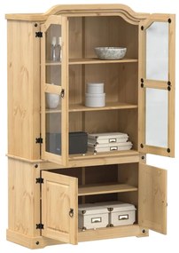 Βιτρίνα Corona 103,5 x 42 x 180 εκ. από Μασίφ Ξύλο Πεύκου