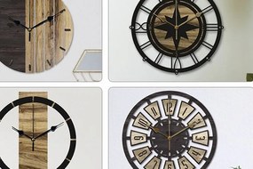 Σετ των 2 Intra απο ξύλο plywood 3mm-4mm πάχος – Ρολόι τοίχου, ρολόγια τοίχου μοντέλα DXF Δίασταση 40x30 cm INTRAFABR-35922261