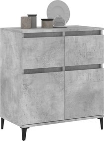 vidaXL Ντουλάπι Γκρι Σκυροδέματος 60x35x70 εκ. Επεξεργασμένο Ξύλο