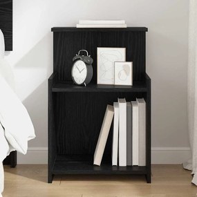 vidaXL Κομοδίνο Μαύρης Δρυς - 40 x 35 x 60 εκ. - Επεξεργασμένο Ξύλο