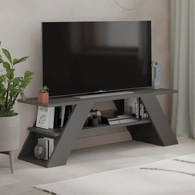 Έπιπλο τηλεόρασης Farfalla Megapap χρώμα ανθρακί 120x33,5x40εκ.