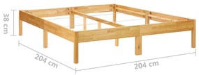 ΠΛΑΙΣΙΟ ΚΡΕΒΑΤΙΟΥ 200 X 200 ΕΚ. ΑΠΟ ΜΑΣΙΦ ΞΥΛΟ ΔΡΥΟΣ 288482