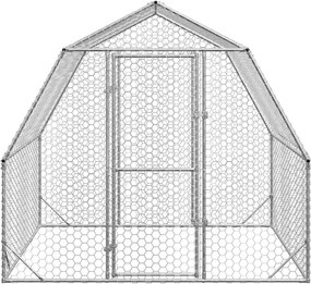 vidaXL Chicken Run 2,5x2x2,25 m Γαλβανισμένος χάλυβας