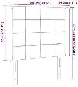 ΚΕΦΑΛΑΡΙ ΚΡΕΒΑΤΙΟΥ LED ΣΚΟΥΡΟ ΚΑΦΕ 103X16X118/128ΕΚ. ΥΦΑΣΜΑΤΙΝΟ 3124041