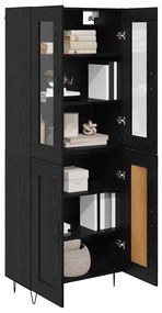 vidaXL Highboard Μαύρη Οξυά 69,5 x 34 x 90 εκ. Επεξεργασμένο ξύλο