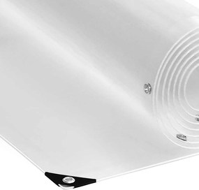 vidaXL Σαφής μουσαμάς με οπές 2x3 m PVC