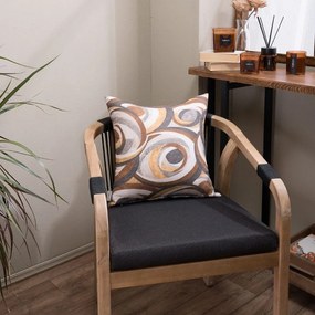 Μαξιλάρι Διακοσμητικό (Με Γέμιση) Merida Brown-Grey Teoran 45X45 Βαμβάκι-Πολυέστερ