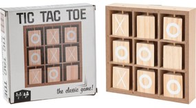 Παιχνίδι Tic-Tac-Toe Για 2 Παίχτες Φυσικό Ξύλο 13.5x3x13.5cm Για 4+ Ετών