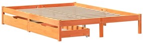 vidaXL Σκελετός Κρεβ. Χωρίς Στρώμα Καφέ Κεριού 160x200 εκ Μασίφ Πεύκο