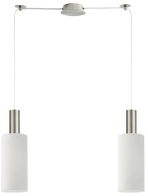 Φωτιστικό Οροφής Δίφωτο Homelighting 77-8473 Nickel/White