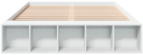 vidaXL Πλαίσιο Κρεβατιού Λευκό 160x200 εκ. Επεξεργασμένο Ξύλο