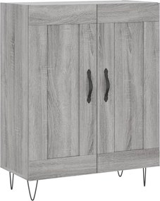 vidaXL Ντουλάπι Γκρι Sonoma 69,5 x 34 x 180 εκ. Επεξεργασμένο Ξύλο