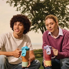 Φορητός μπλέντερ Ninja BlendBoss DB351EUBL, 1100 W, 710 ml, 3 προγράμματα, Auto-iQ, CrushBlade, Μπλε