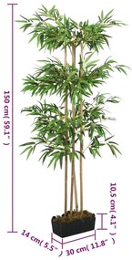 Δέντρο Μπαμπού Τεχνητό 988 Κλαδιά Πράσινο 150 εκ. - Πράσινο