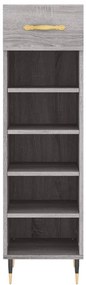 vidaXL Παπουτσοθήκη Γκρι Sonoma 30x35x105 εκ. από Επεξεργασμένο Ξύλο