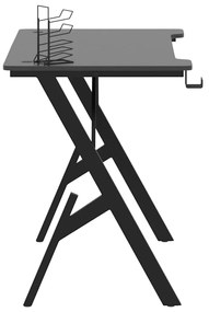 vidaXL Γραφείο Gaming Μαύρο 110 x 60 x 75 εκ. με Πόδια σε Σχήμα Υ