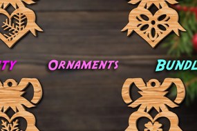 Intra απο ξύλο plywood 3mm-4mm πάχος Χριστουγεννιάτικων στολιδιών καρδιών #4 Δίασταση 8x8 cm INTRAFABR-43278052