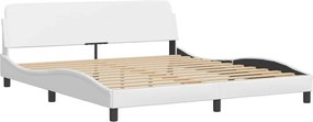 vidaXL Πλαίσιο Κρεβατιού Dover Λευκό 180x200 εκ. Συνθετικό Δέρμα
