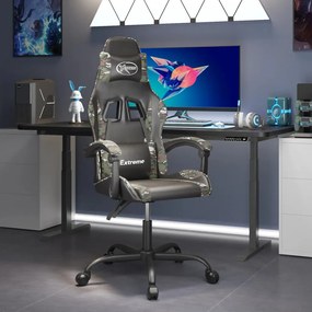 vidaXL Καρέκλα Gaming Μαύρο/Παραλλαγή από Συνθετικό Δέρμα