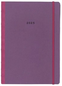Next ημερολόγιο 2025 Natural εβδομαδιαίο flexi μωβ με λάστιχο 14x21εκ.  τμχ.