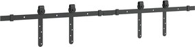 vidaXL Κιτ συρόμενης πόρτας γραφείου 122 cm από ανθρακούχο χάλυβα