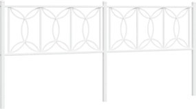 vidaXL Ανταλλακτικό κεφαλάρι Λευκό 200 εκ. Μεταλλικό