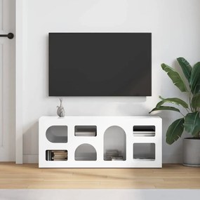 vidaXL Ντουλάπι TV ELST 100 x 35 x 40 εκ Υψηλής γυαλάδας λευκό