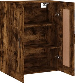 vidaXL Ντουλάπι Τοίχου Καπνιστή Δρυς 69,5 x 34 x 90 εκ. Επεξεργ. Ξύλο