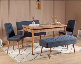 Extendable Dining Table &amp; Chairs Set (5 Pieces) Vina 1048 - 4 - Atlantic, Dark Blue Atlantic Pine
Dark Blue