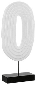 Ανάγλυφο Σταντ -Pezzo- MDF Μαύρο/Λευκό 7.5x17.5x39.5cm