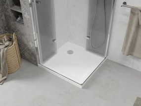 Mexen Lima Διπλή πτυσσόμενη καμπίνα ντους 90 x 90 cm, διάφανη, χρώμιο + επίπεδη