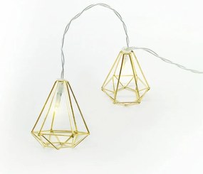 LED λαμπάκια σε σειρά Metal diamond-Xruso-Σταθερό (10) τεμάχια