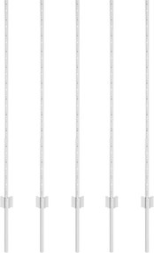 vidaXL Στύλος Περιφράξεων 5 pcs Ασημί 120 cm Ατσάλι