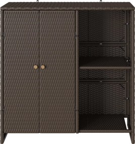 vidaXL Ντουλάπι αποθήκευσης με ράφι Καφέ 100 x 36 x 102 εκ Ρατάν