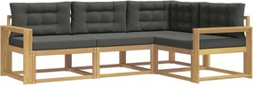 vidaXL Σειρά Καναπέ Εξωτερικού 3 pcs Άσπρο και Ανθρακί Πολυεστέρας