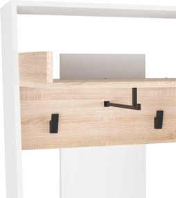 Έπιπλο εισόδου Sciove pakoworld σε λευκή-φυσική απόχρωση 70x40x200εκ