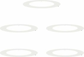 vidaXL κατάλληλο για επίπεδα δαχτυλίδια δέντρου 5 pcs Λευκό Ø60 / 90 εκ.