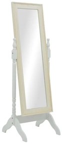 Καθρέπτης Malone Inart mdf σε λευκή αντικέ απόχρωση 55x50x160εκ 087-000012-087-000012-Λευκό 087-000012