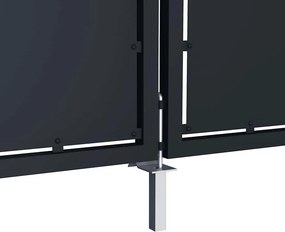vidaXL Πόρτα Κήπου Ανθρακί 300x75 εκ. από Ατσάλι