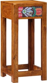 vidaXL Φλοράλ Τραπέζι Τέλους με συρτάρι Καφέ 35 x 35 x 75 εκ.