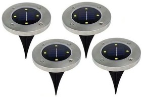 Ηλιακό Φωτιστικό Κήπου LED Καρφωτό 4τεμ 4LED RGB