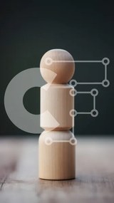 Intra Συλλεκτικό Ξύλινο Παζλ Plywood  4mm - Ξύλινο μπλοκ στο τραπέζι Σε Ξύλινο Κουτί - Διαστάσεις: 10x10 cm – 25 κομμάτια