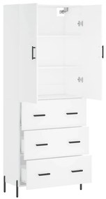 vidaXL Ντουλάπι Λευκό 69,5x34x180 εκ. από Επεξεργασμένο Ξύλο
