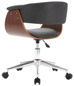 vidaXL Καρέκλες Τραπεζαρίας Περιστρεφόμενες 2 τεμ. Γκρι Υφασμάτινες