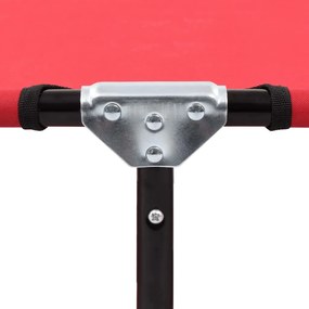 vidaXL Ξαπλώστρα Πτυσσόμενη Κόκκινη Ατσάλινη