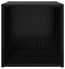 vidaXL Ντουλάπι TV 2 pcs Μαύρο 37 x 35 x 37 εκ Επεξεργασμένο ξύλο