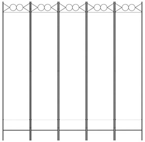 vidaXL Διαχωριστικό Δωματίου με 5 Πάνελ Λευκό 200x200 εκ. από Ύφασμα