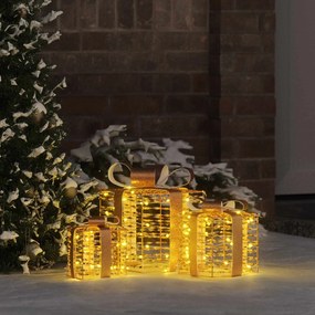 vidaXL Χριστουγεννιάτικο Δώρο 3 τμχ. 150 LED PET