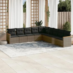 vidaXL Patio Sofa Set 9-θέσια Grey